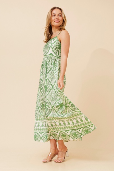 TAHA PALM TREE PRINT DRESS