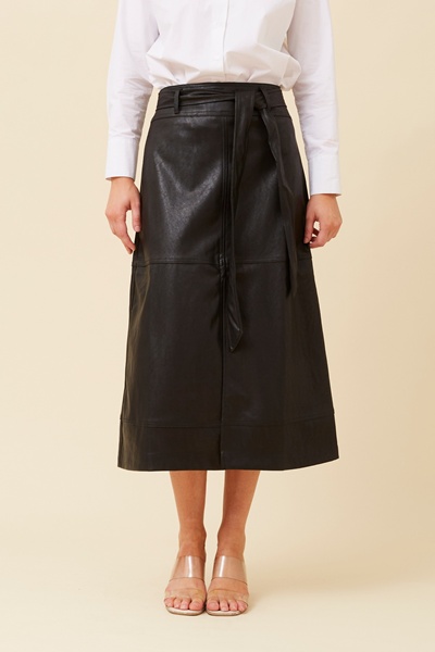 TALLULAH VEGAN LEATHER SKIRT