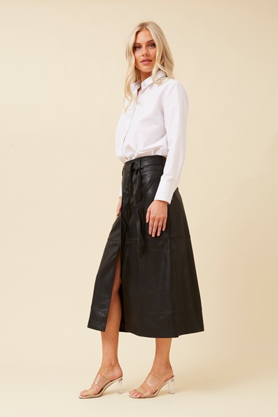 TALLULAH VEGAN LEATHER SKIRT