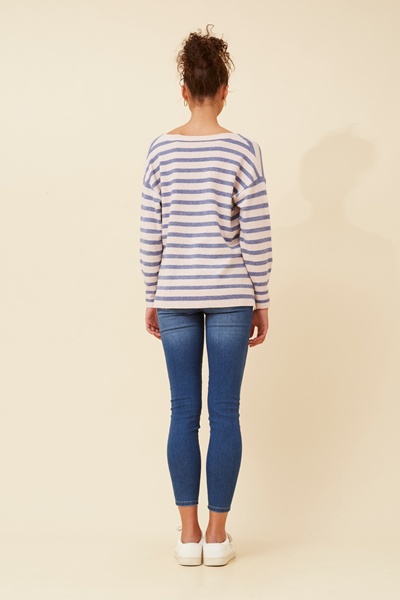 TALON STRIPE KNIT PULLOVER
