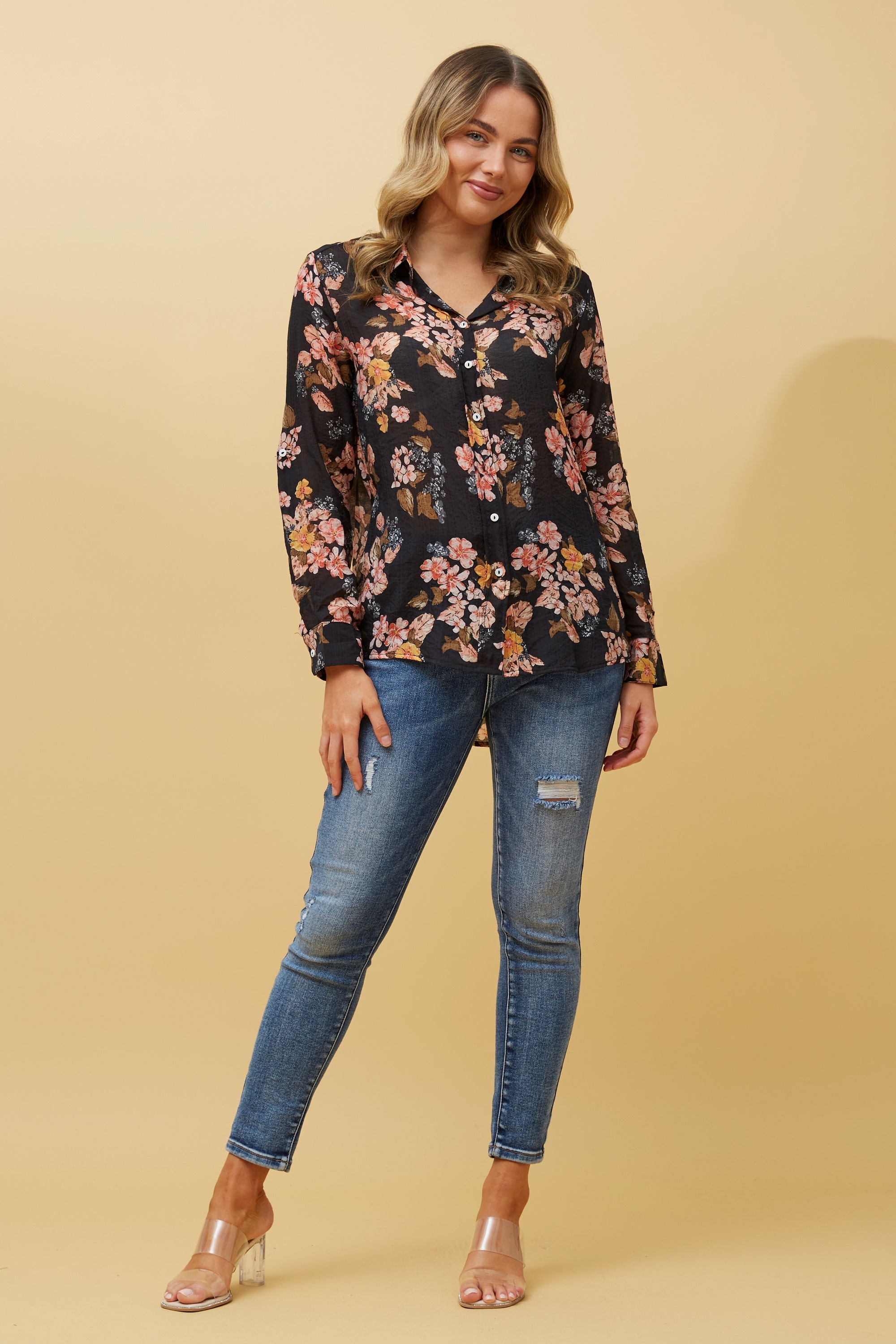 Tamara floral shirt & Buy Online & Femme Connection