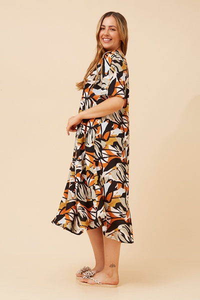 TANIKA ABSTRACT PRINT DRESS