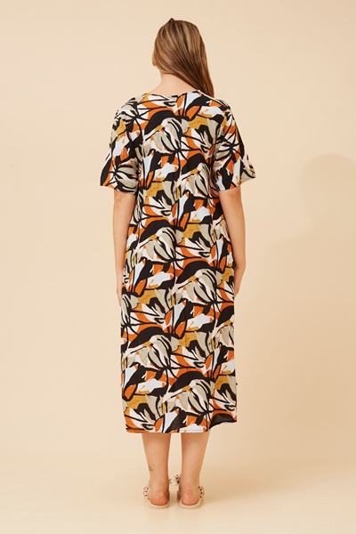 TANIKA ABSTRACT PRINT DRESS