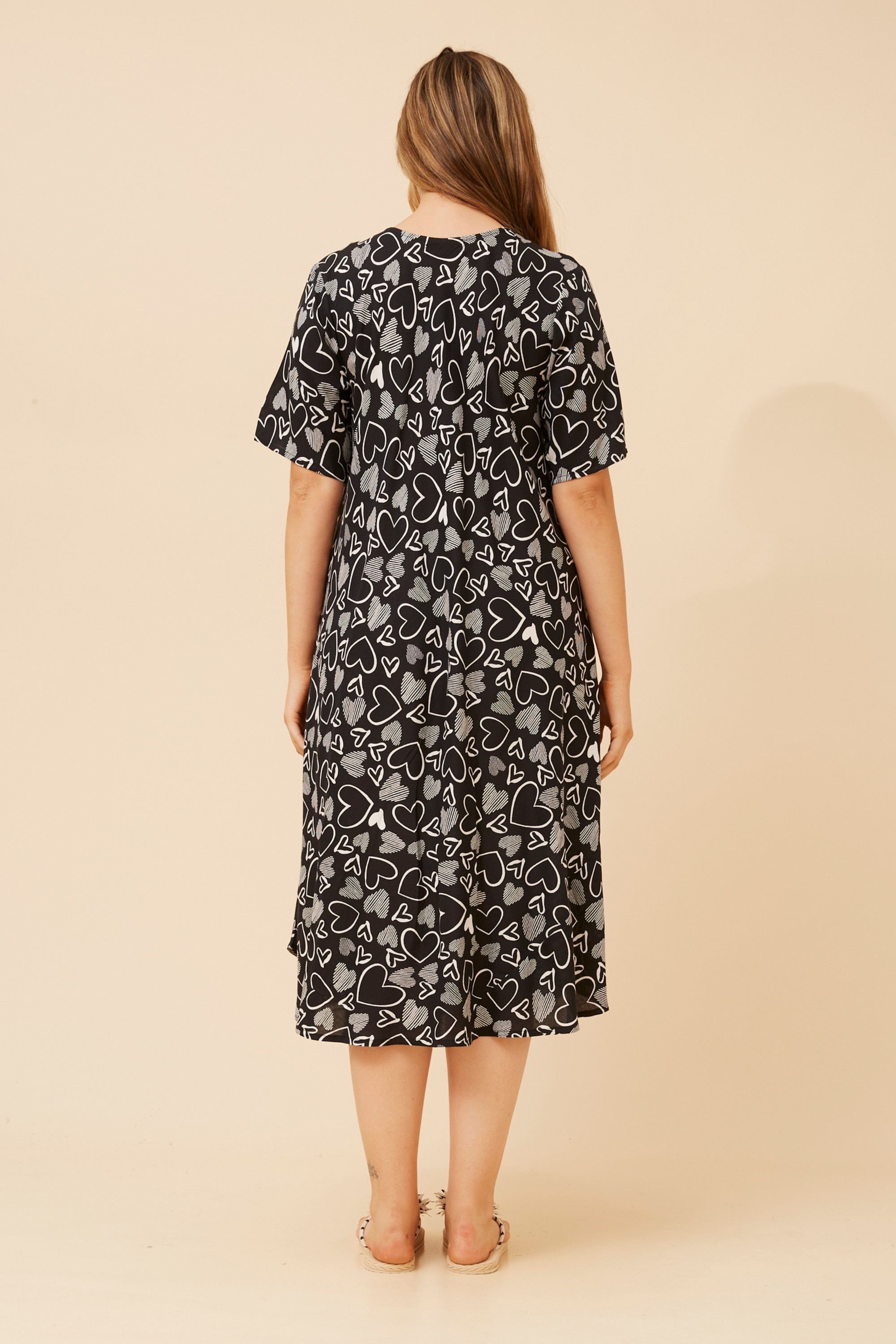 TANIKA HEART PRINT DRESS