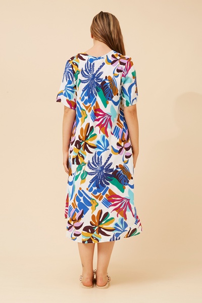 TANIKA LEAF PRINT DRESS