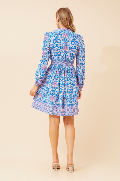 TANISHA BORDER PRINT DRESS