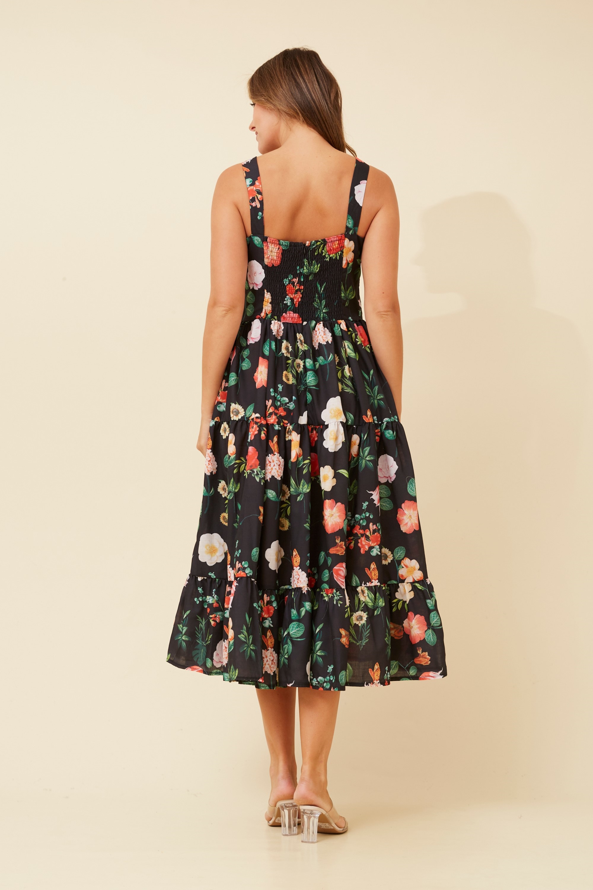 TANITH FLORAL MIDI DRES