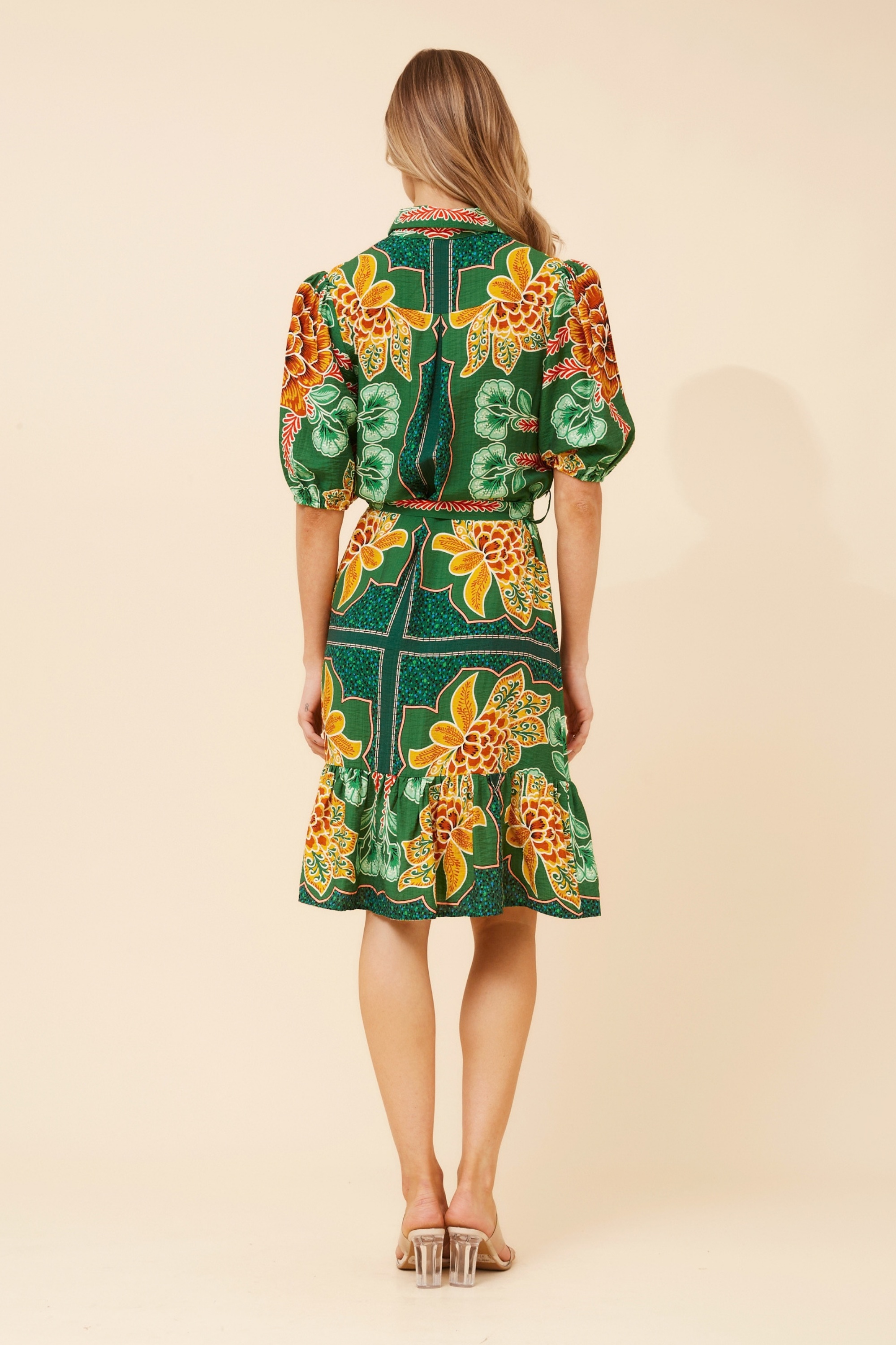 TANZINA FLORAL SHIRT DRESS