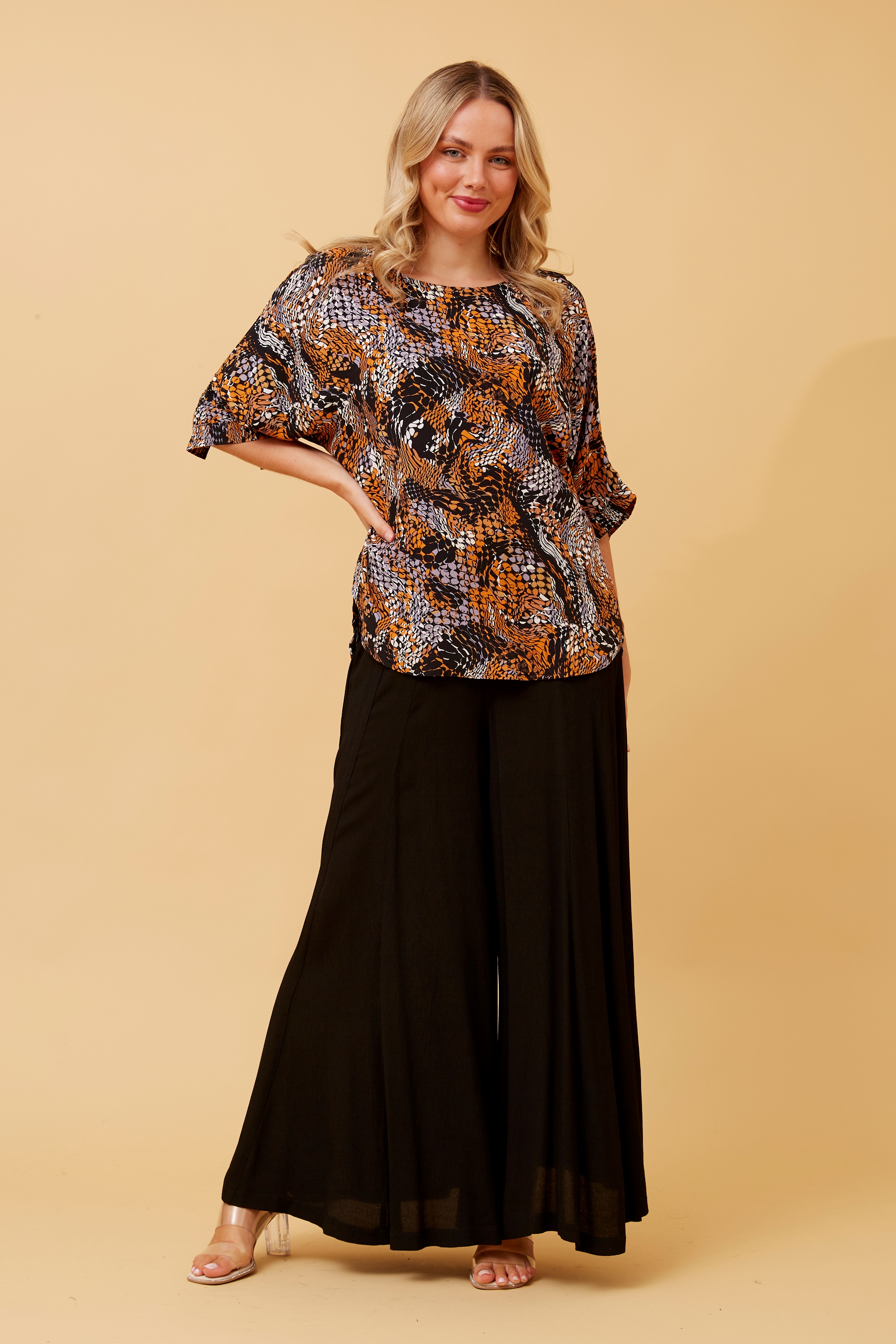 TARA ABSTRACT PRINT TOP