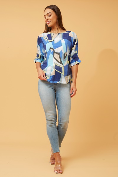 TARA ABSTRACT PRINT TOP