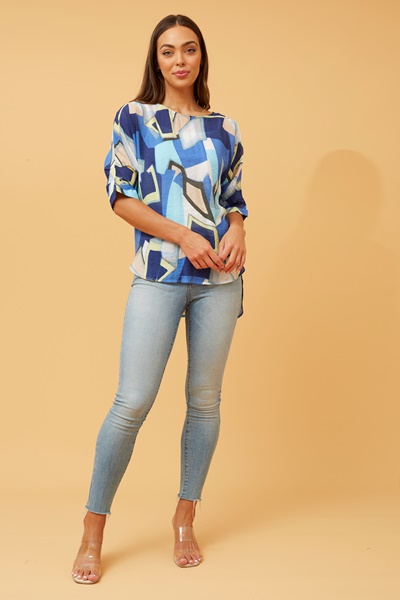 TARA ABSTRACT PRINT TOP