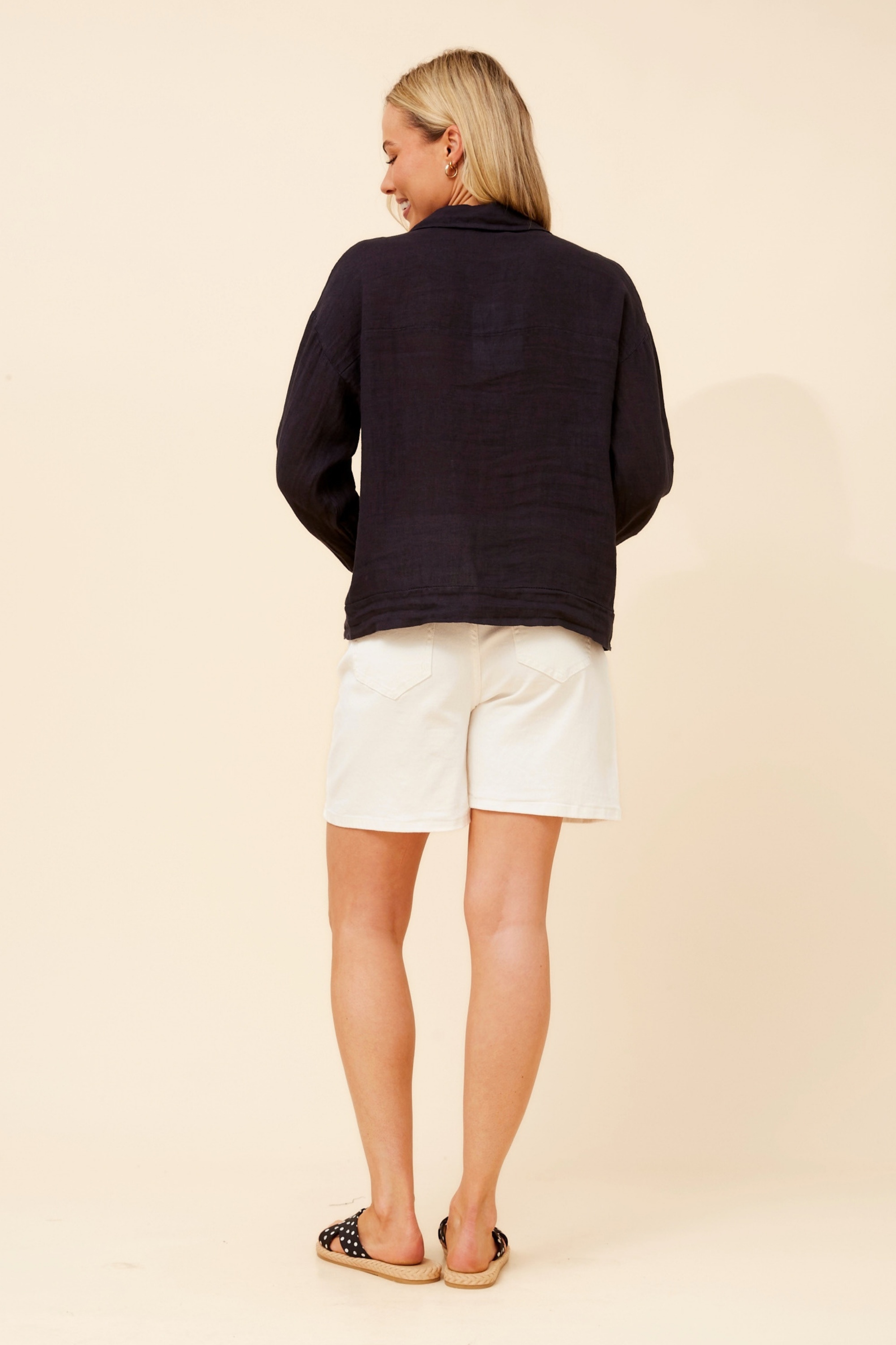 TASSIA PATCHWORK LINEN SHIRT