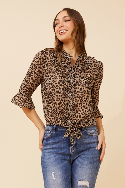 TAYLEE ANIMAL PRINT TOP