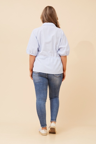 TAZIA STRIPE PRINT SHIRT