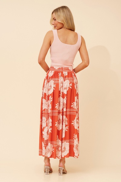 TEE LINEN BLEND MAXI SKIRT