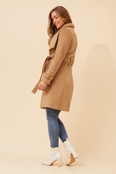 TESSLYN SOLID WRAP COAT