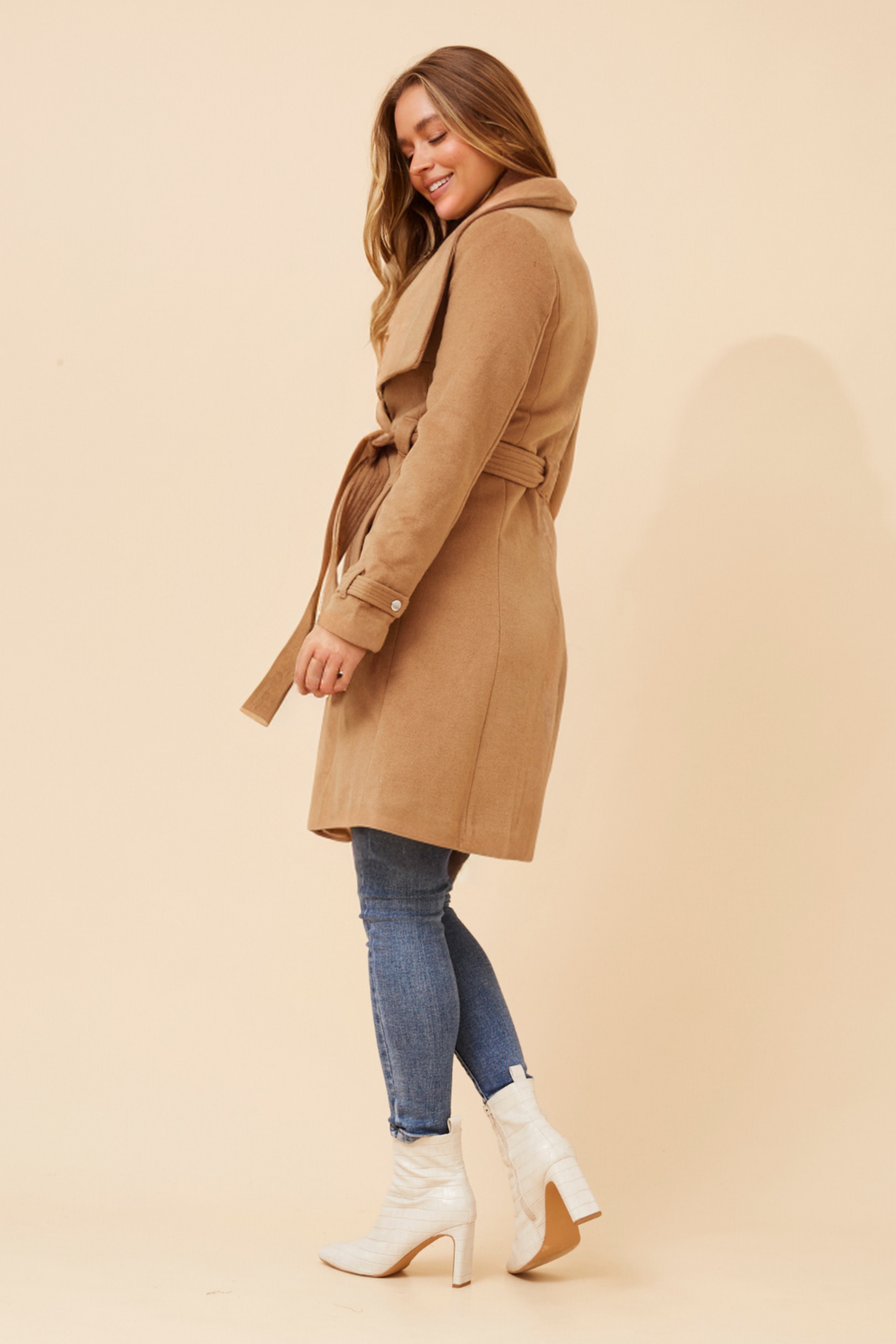 TESSLYN SOLID WRAP COAT
