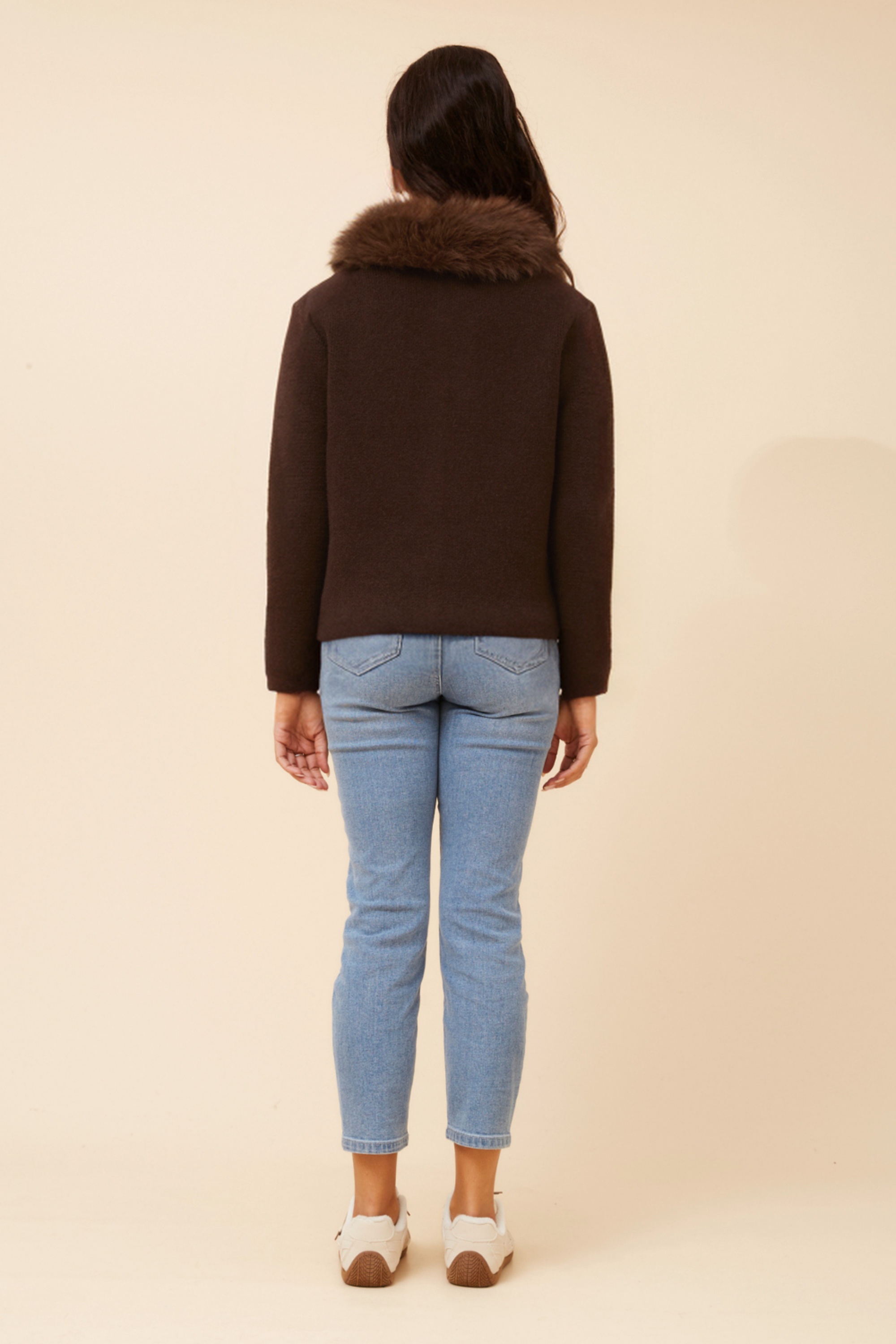 TESSY SOLID KNIT CARDIGAN