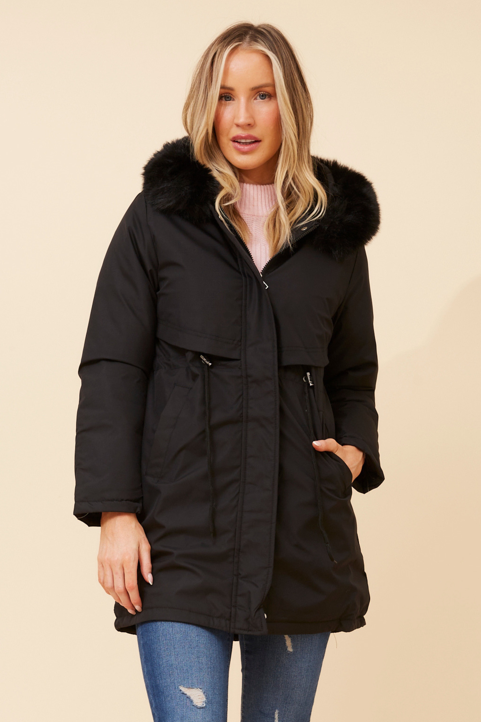 THALASSA FUX FUR PUFFER COAT