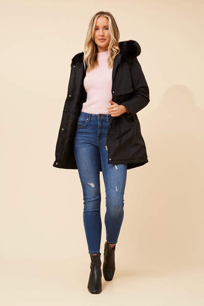 THALASSA FUX FUR PUFFER COAT