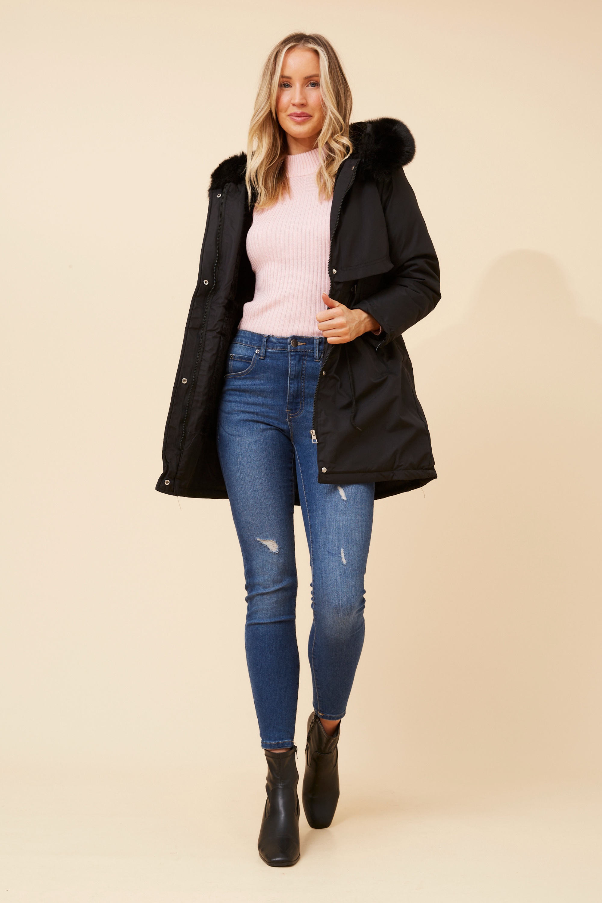THALASSA FUX FUR PUFFER COAT