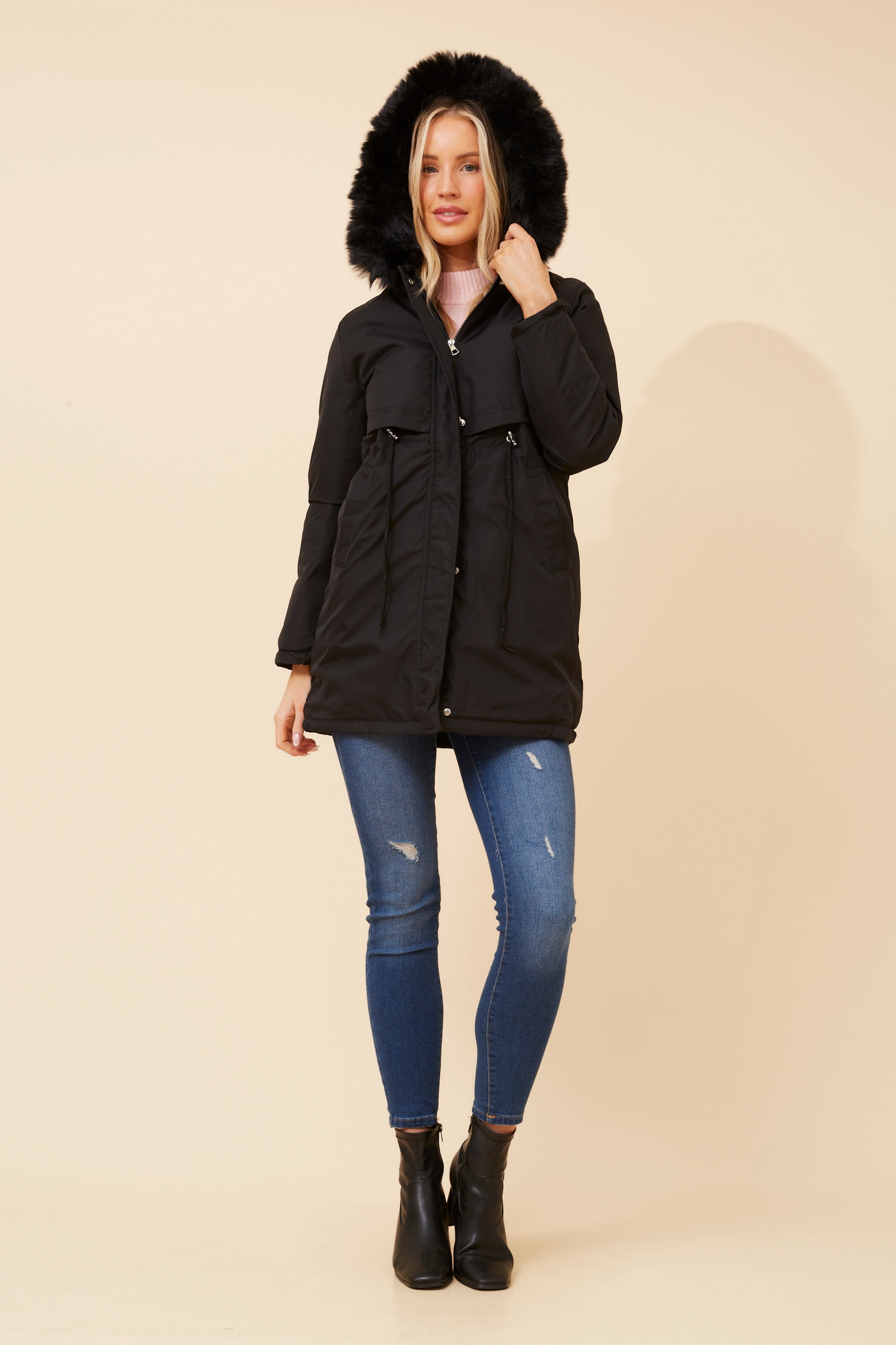 THALASSA FUX FUR PUFFER COAT