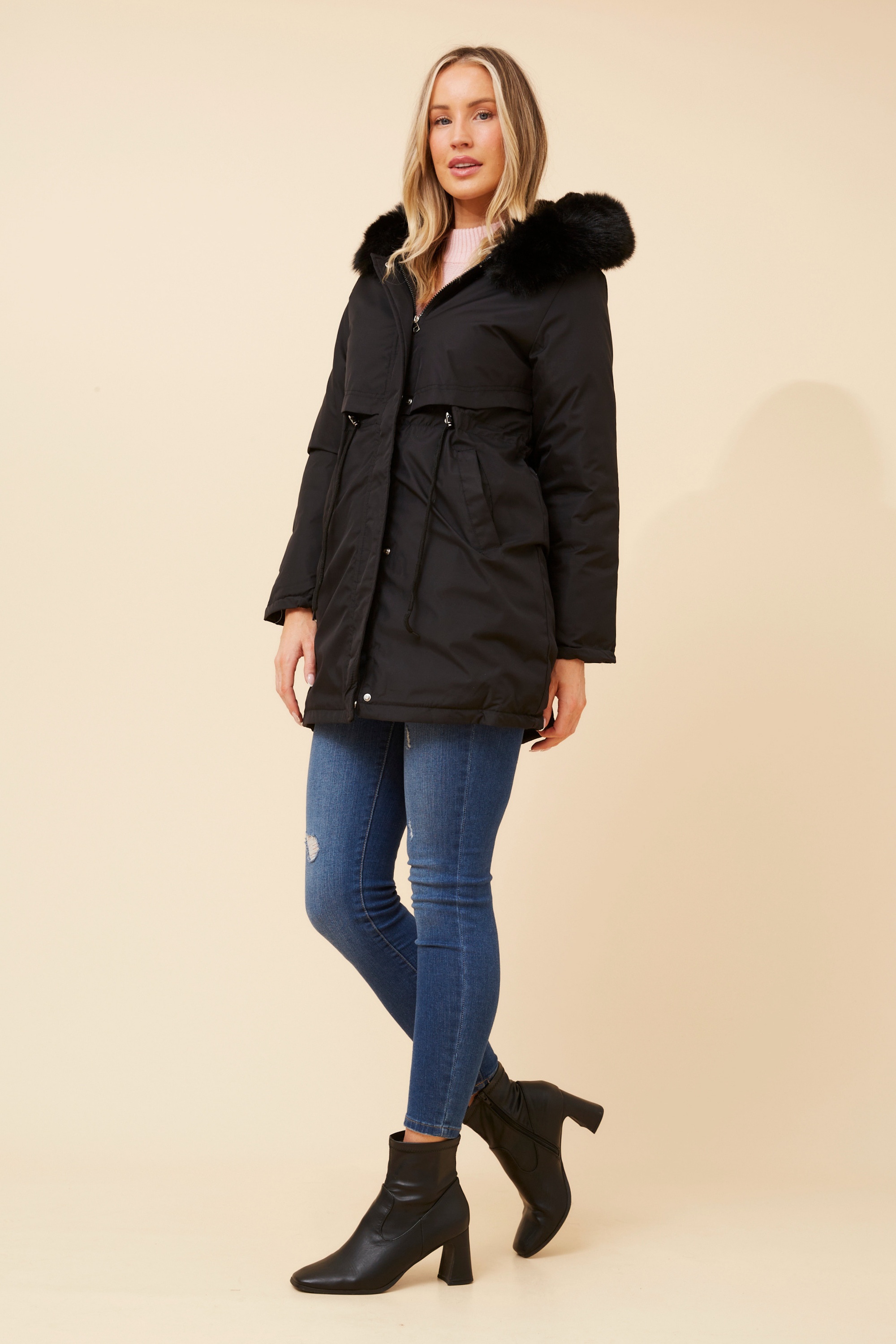 THALASSA FUX FUR PUFFER COAT