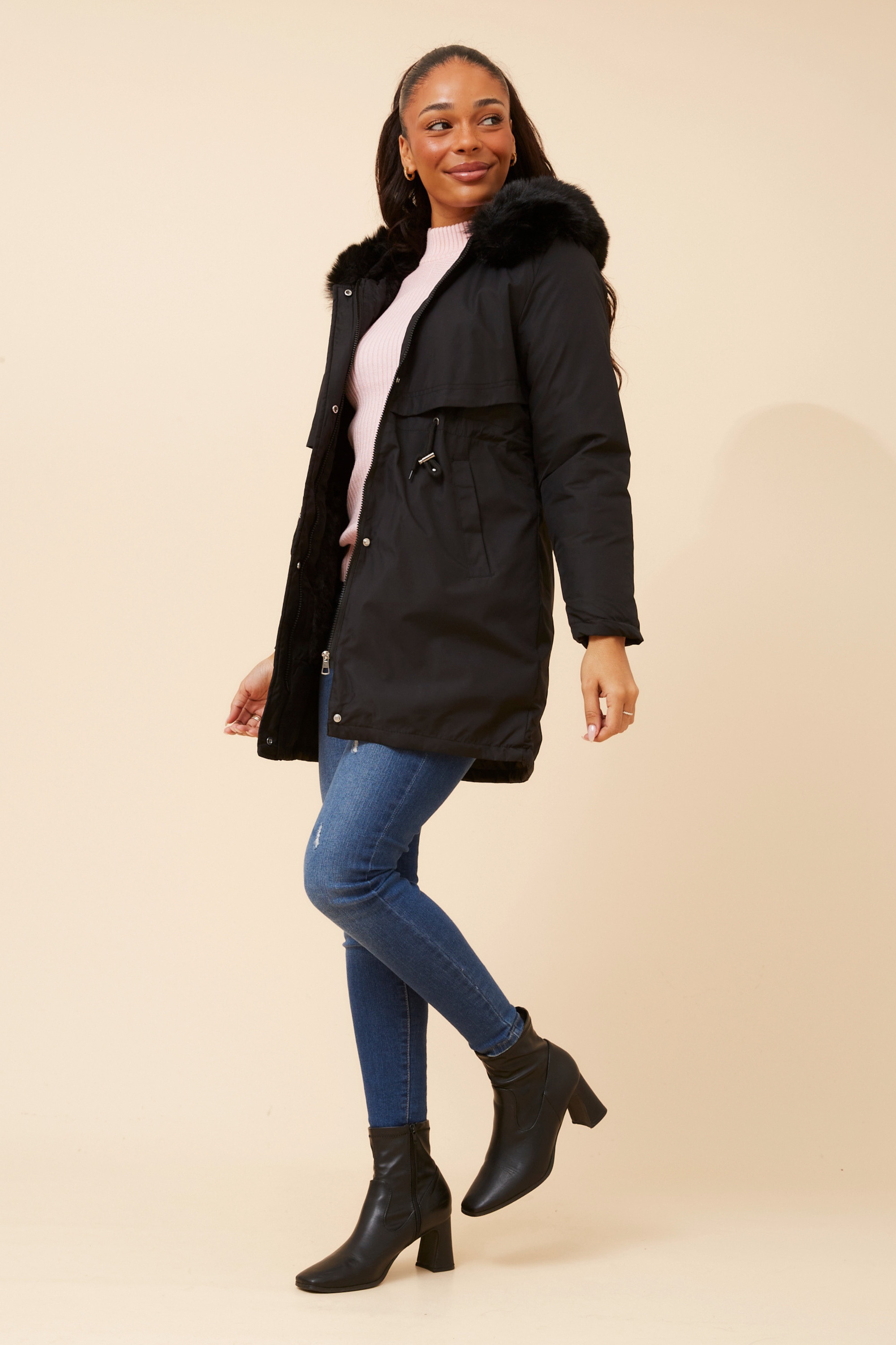 THALASSA FUX FUR PUFFER COAT