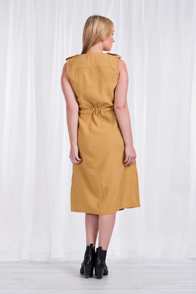 TIE- WAIST SLEEVELESS DRESS