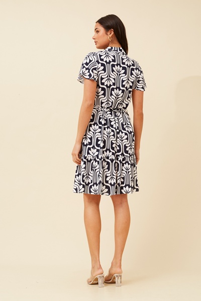 TONIA ABSTRACT PRINT  DRESS