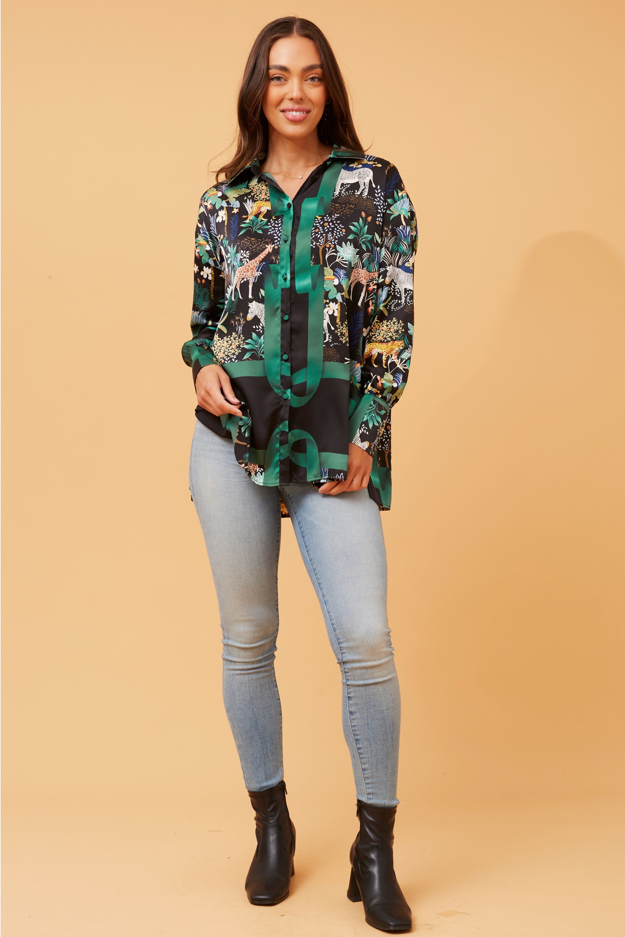 TONIKA JUNGLE PRINT SHIRT