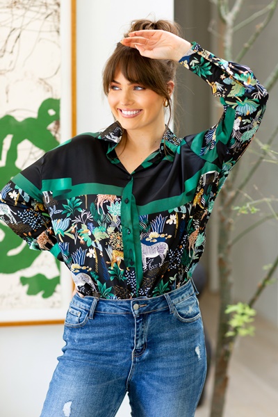 TONIKA JUNGLE PRINT SHIRT