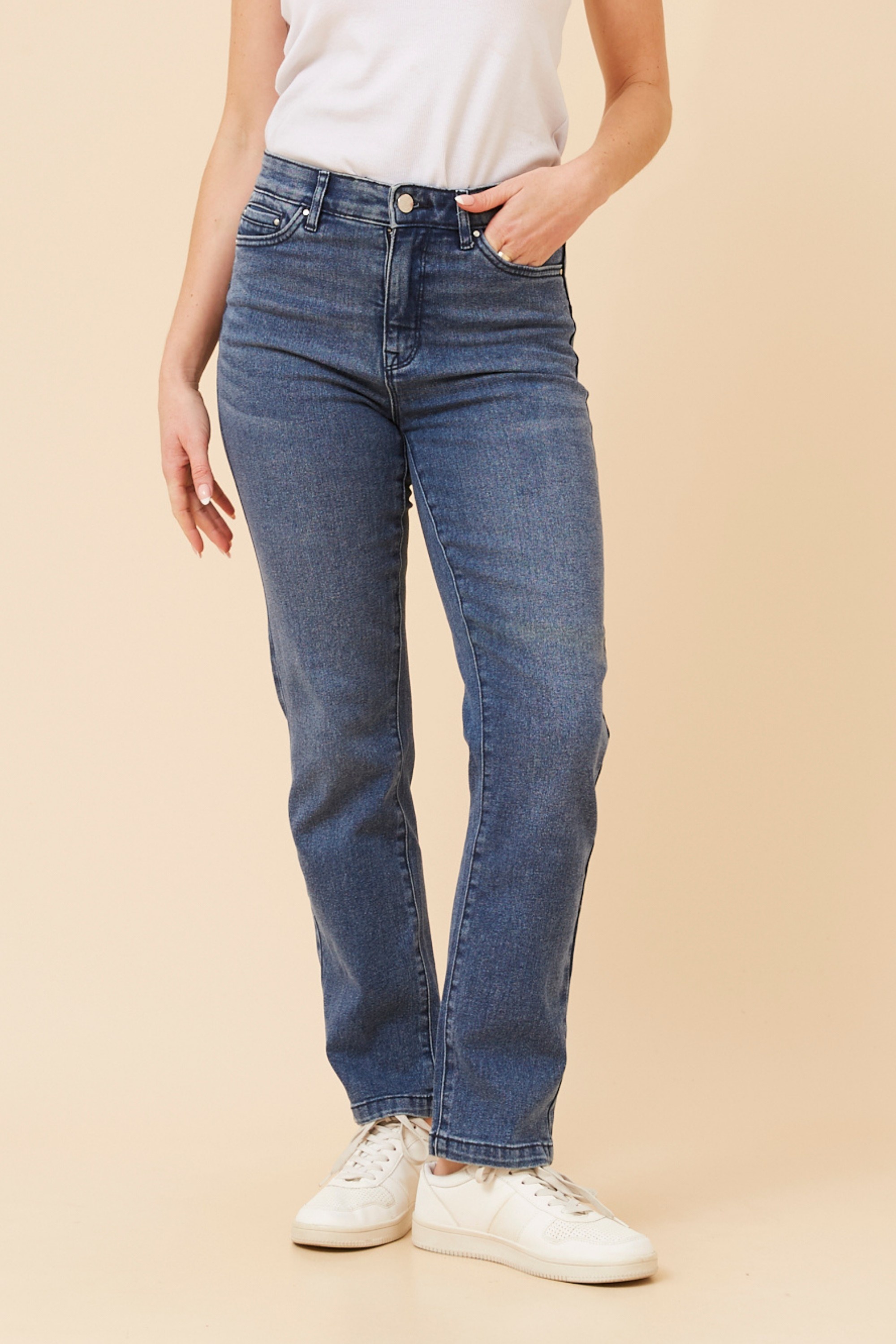 TONINA STRAIGHT LEG DENIM PANTS