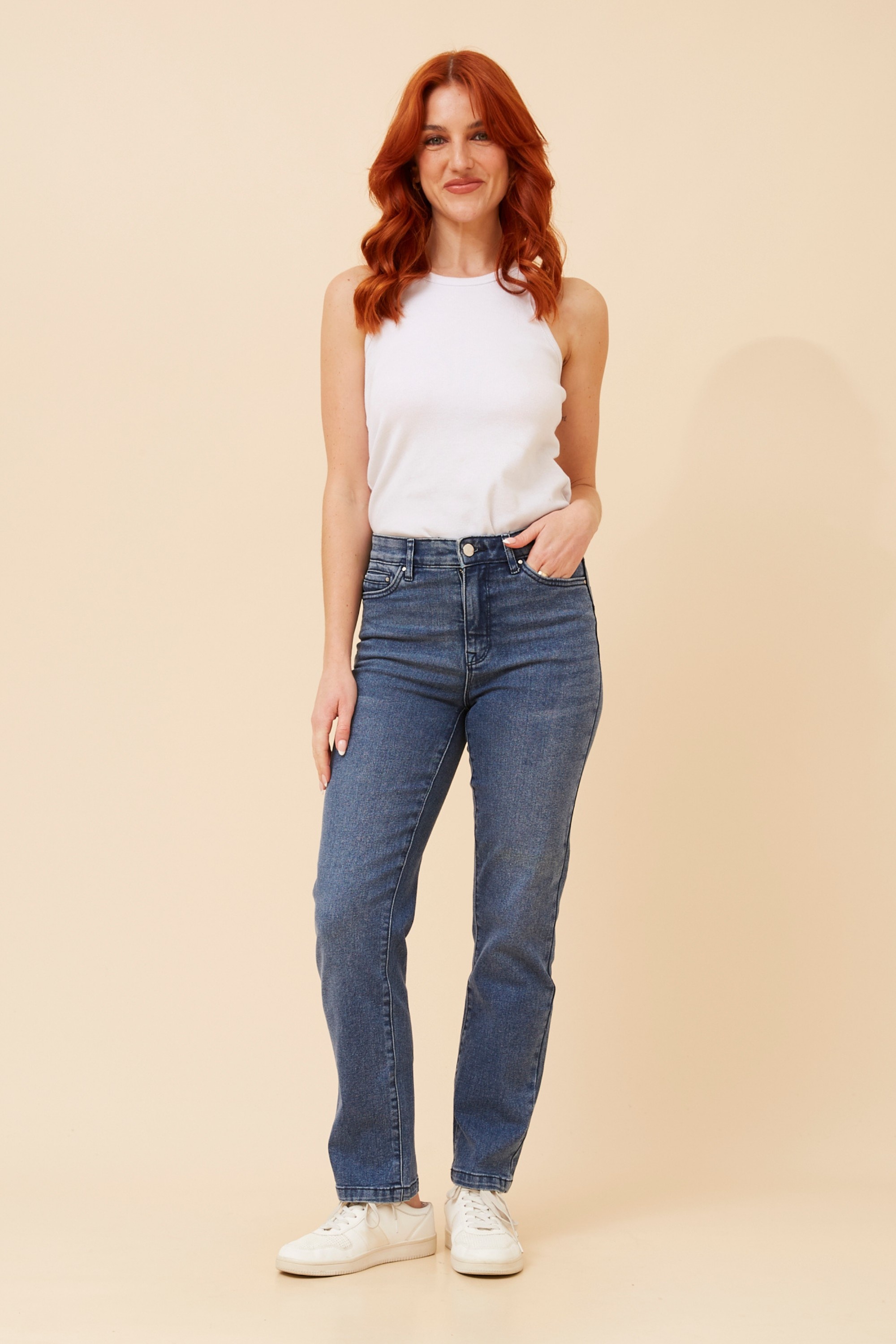 TONINA STRAIGHT LEG DENIM PANTS