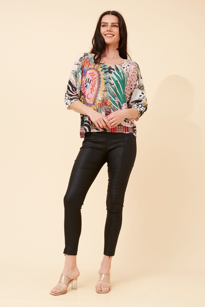 TORIN ABSTRACT PRINT KNIT PULLOVER