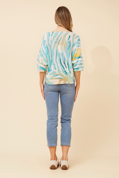 TORIN ANIMAL PRINT KNIT PULLOVER