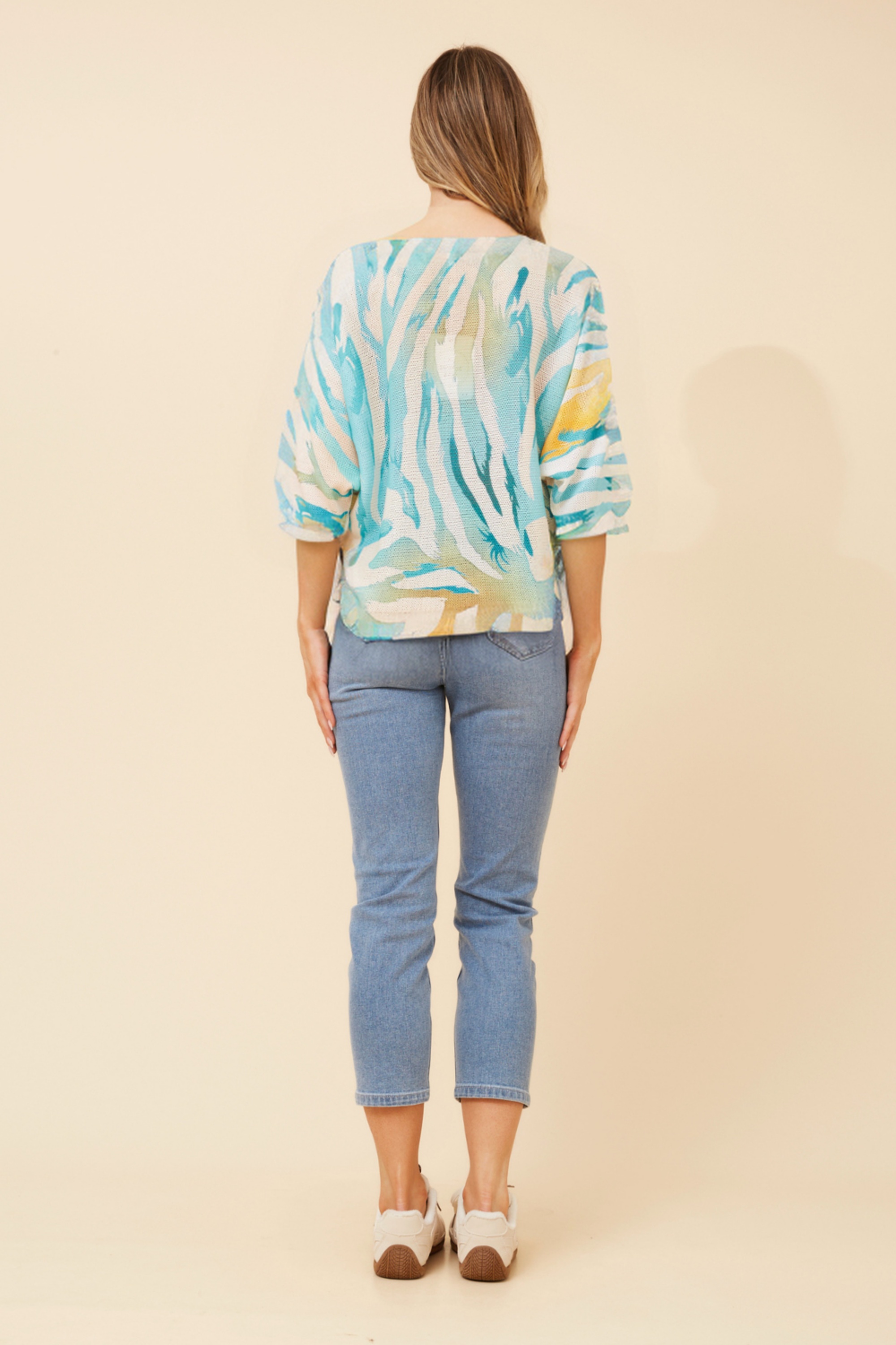 TORIN ANIMAL PRINT KNIT PULLOVER