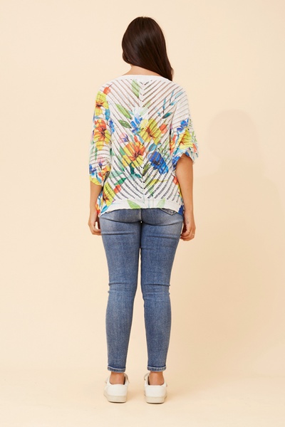 TORIN FLORAL KNIT PULLOVER