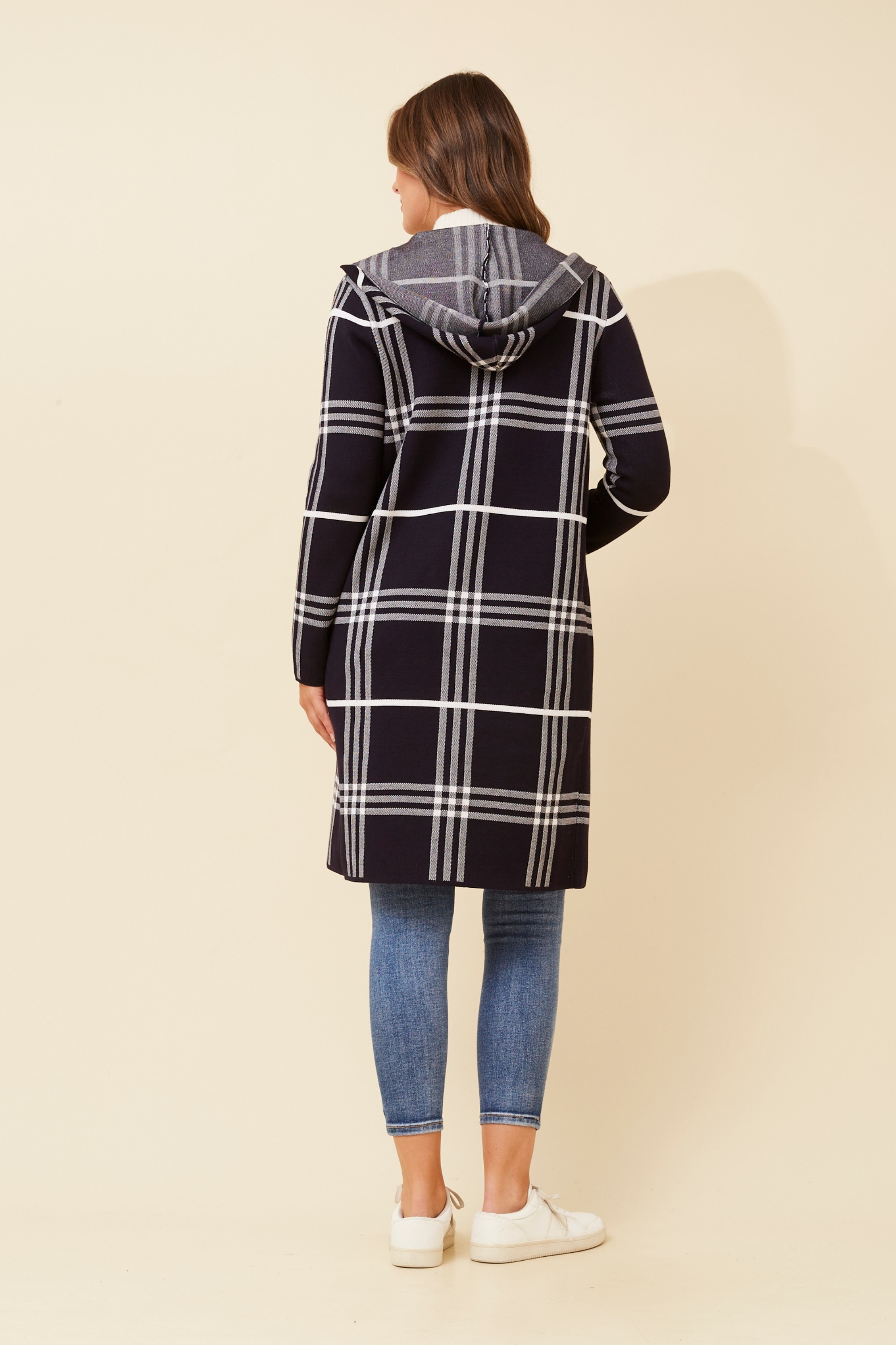 TORONTO CHECK PRINT KNIT CARDIGAN