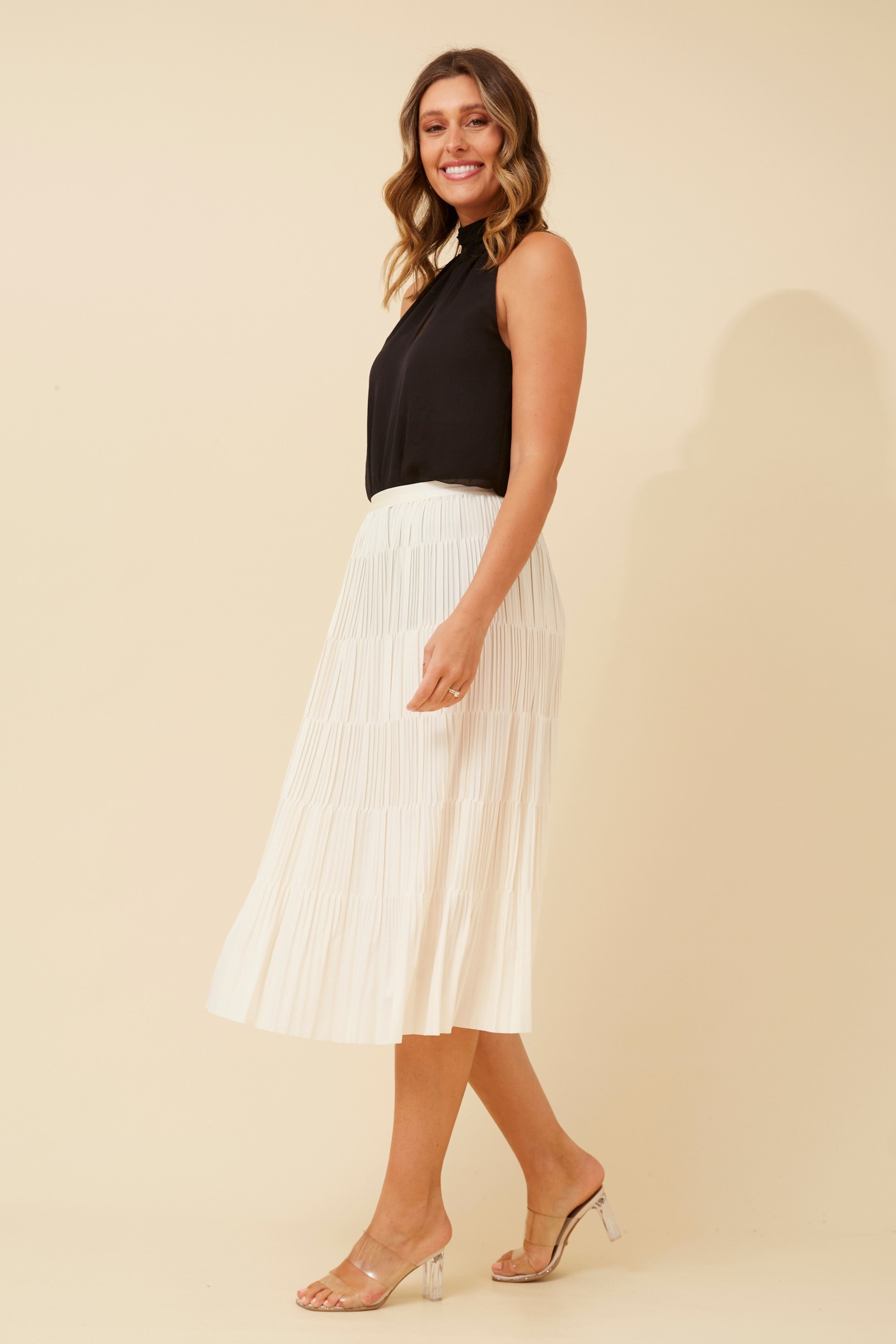 ULMA PLEATED MIDI SKIRT