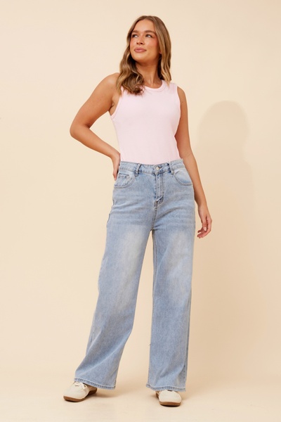 URENA WIDE-LEG DENIM PANTS