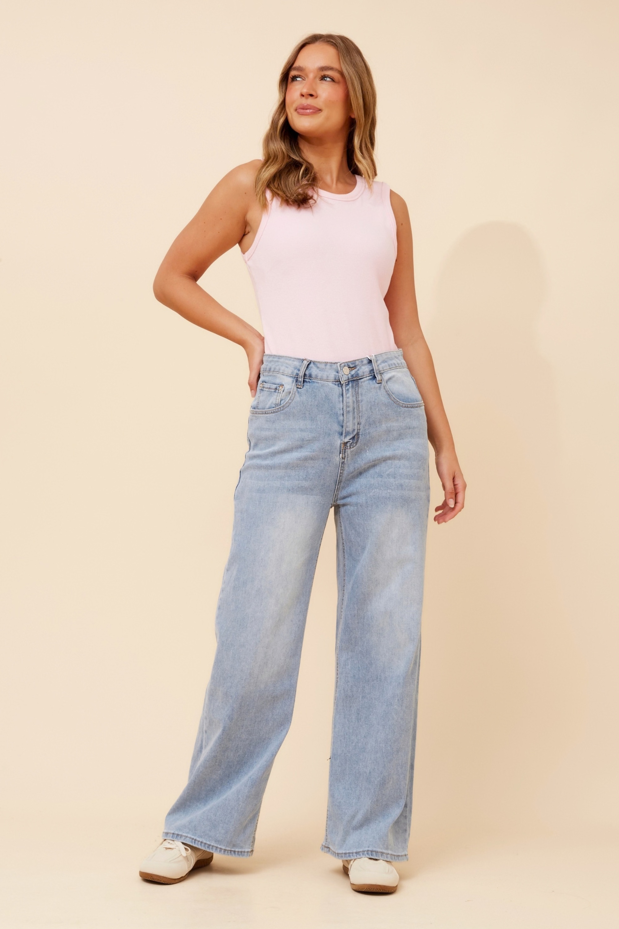 URENA WIDE-LEG DENIM PANTS