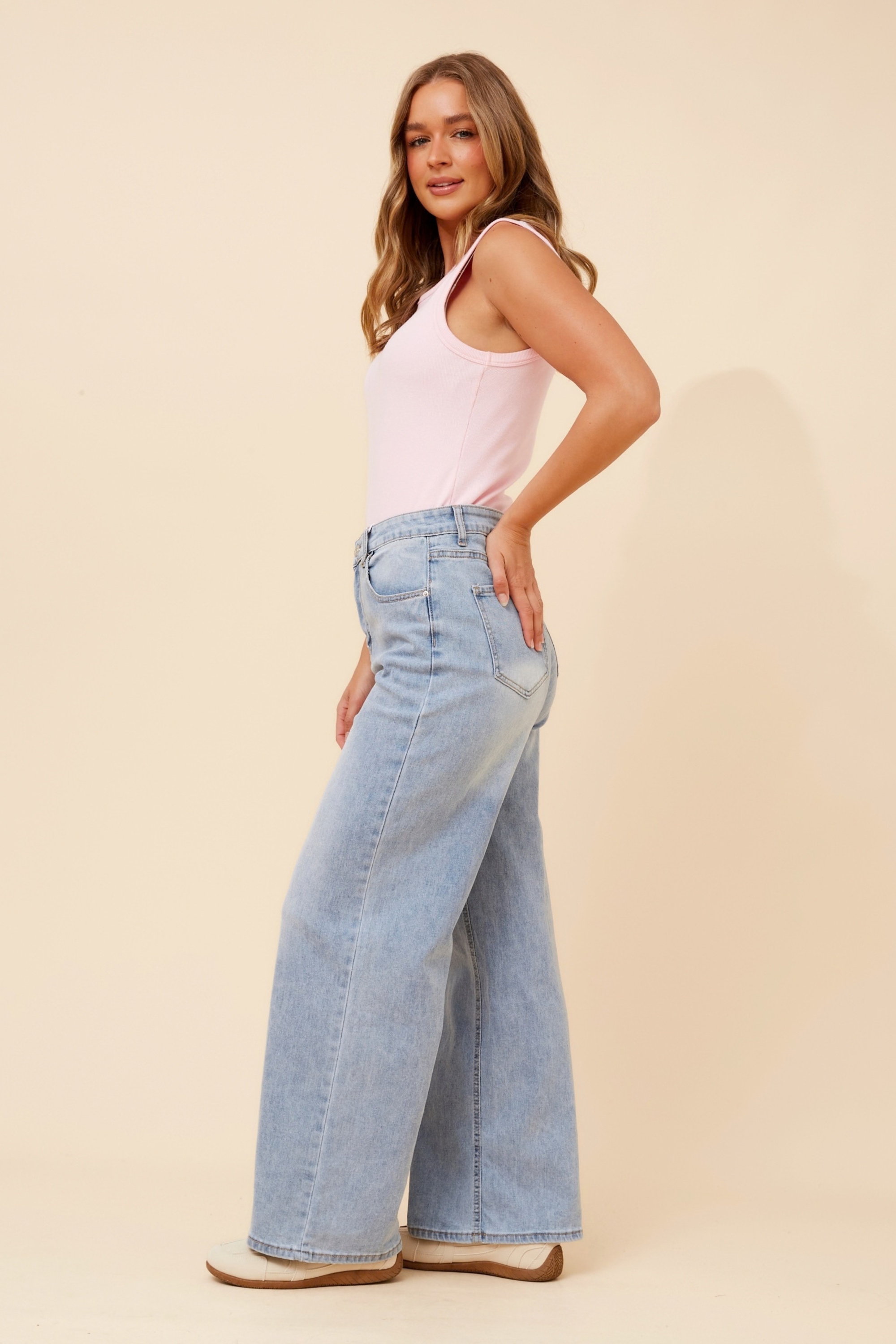 URENA WIDE-LEG DENIM PANTS