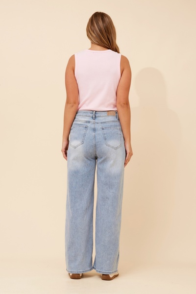 URENA WIDE-LEG DENIM PANTS