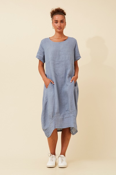 VAL LINEN MIDI DRESS