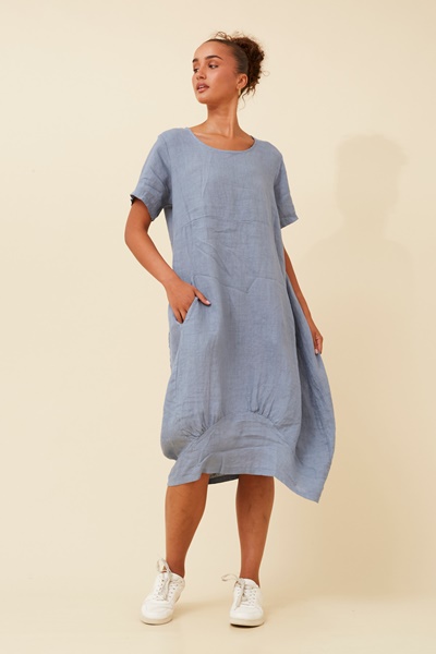 VAL LINEN MIDI DRESS