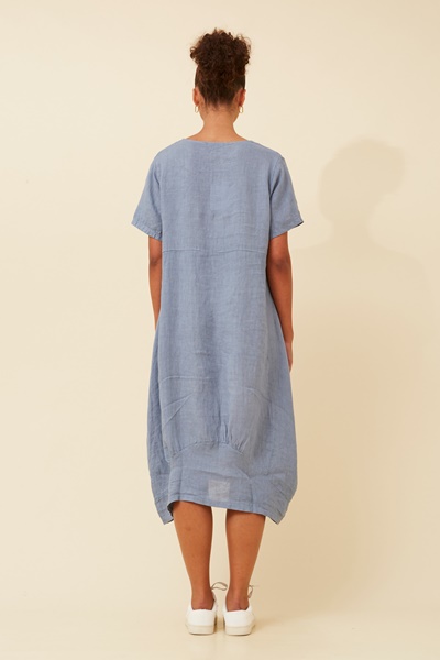 VAL LINEN MIDI DRESS