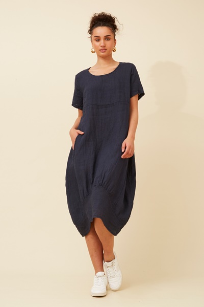 VAL LINEN MIDI DRESS