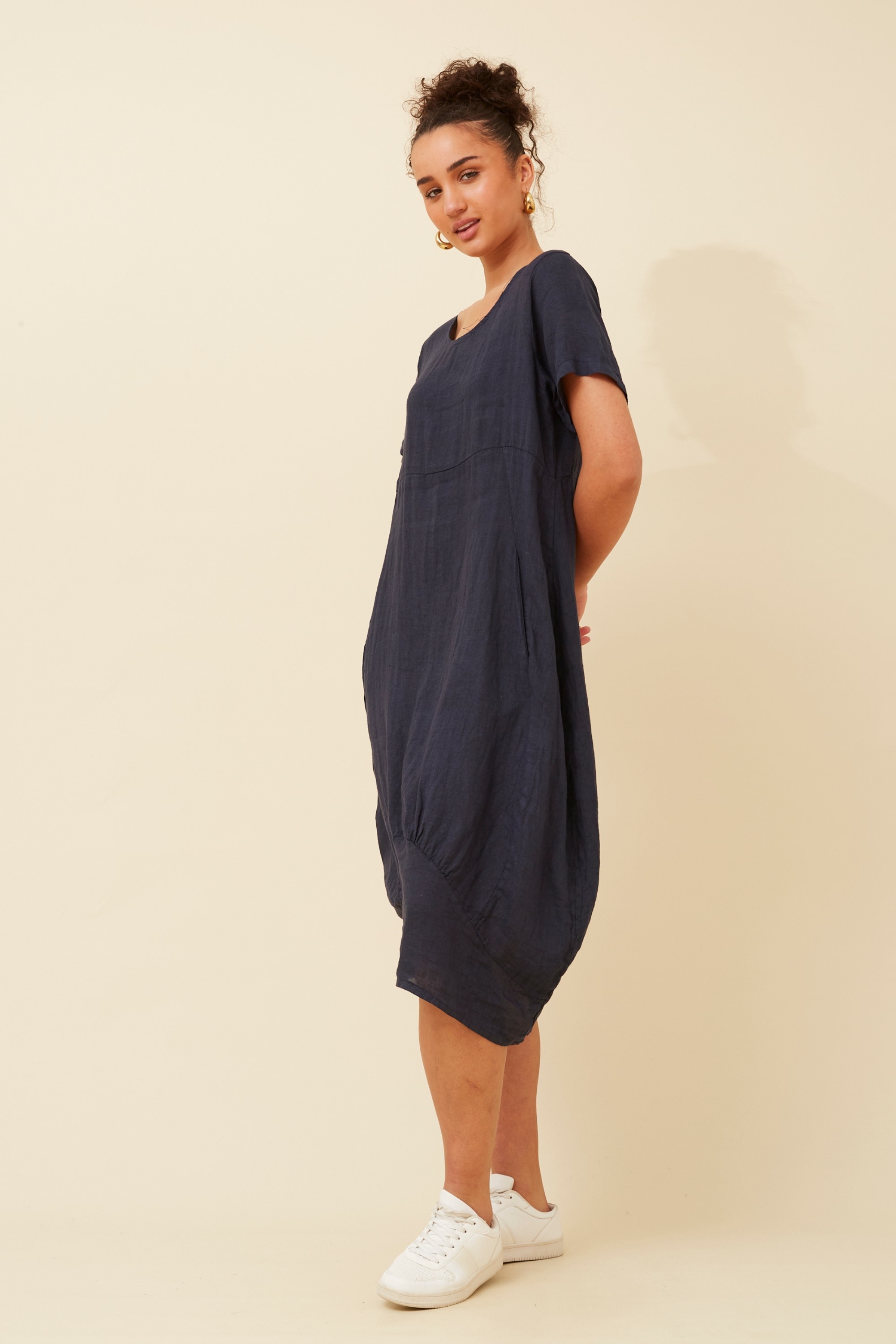 VAL LINEN MIDI DRESS