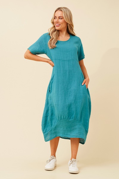 VAL LINEN MIDI DRESS